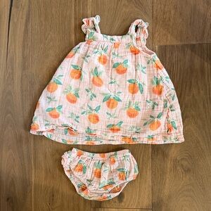 Angel Dear Orange and Green Diaper Cover Set